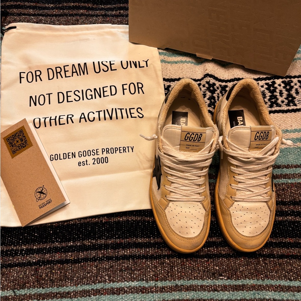 Golden goose ball star, Canvas, and leather upper nylon Ballstar